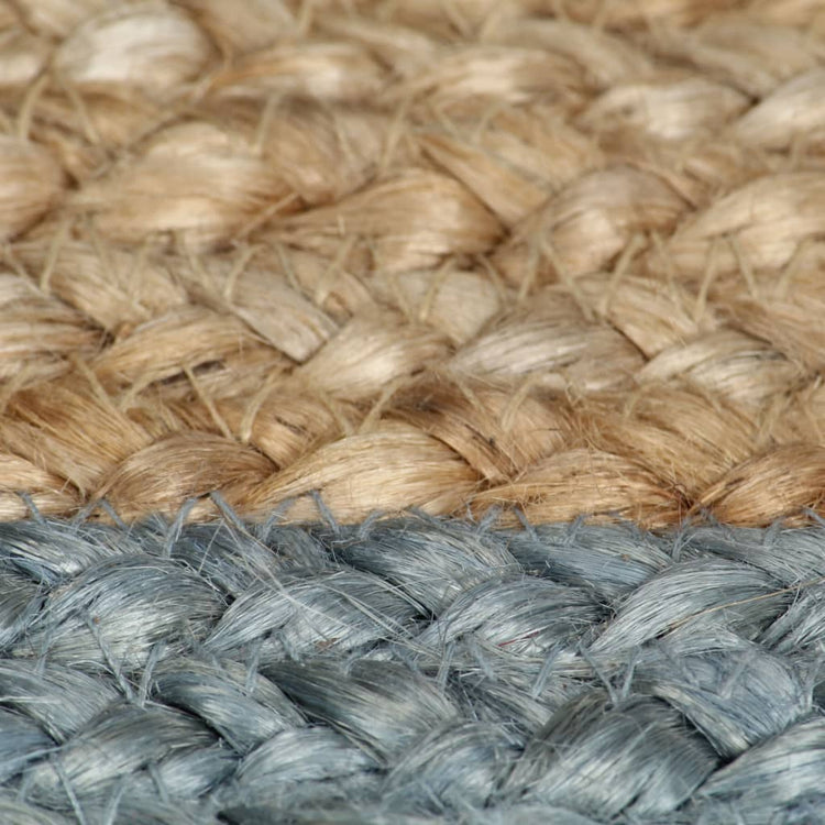 Vidaxl Teppich handgefertigt mit olivgrüner Grenze 210 cm Jute