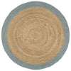 Vidaxl Teppich handgefertigt mit Olive -Green -Kante 240 cm Jute