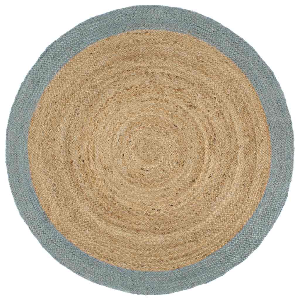 Vidaxl Teppich handgefertigt mit Olive -Green -Kante 240 cm Jute