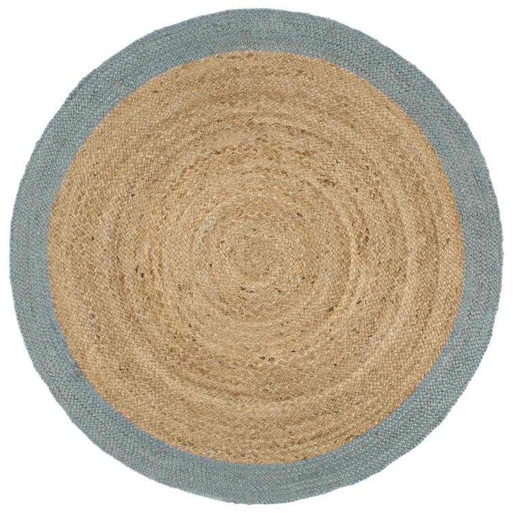 Vidaxl Teppich handgefertigt mit Olive -Green -Kante 240 cm Jute