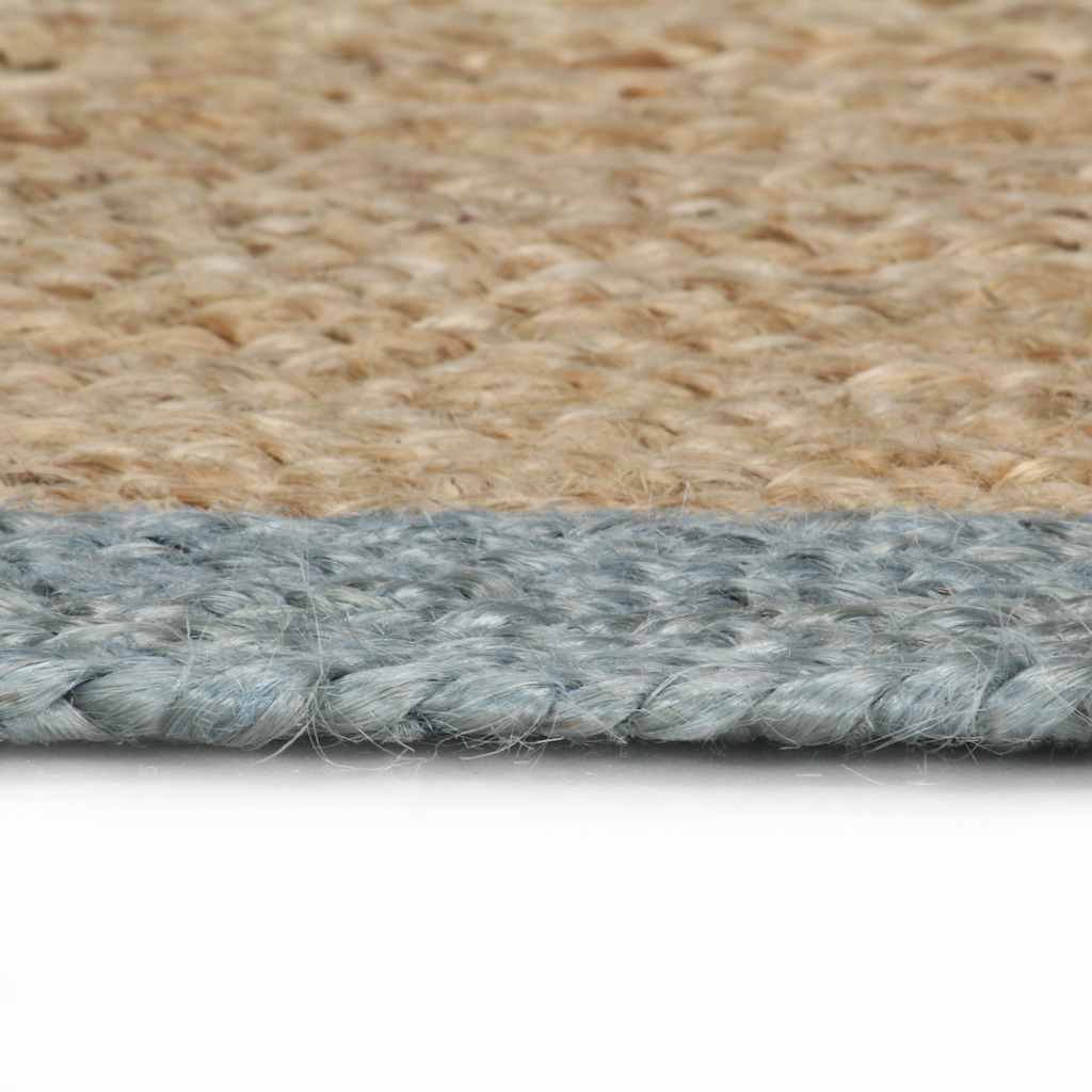 Vidaxl Teppich handgefertigt mit Olive -Green -Kante 240 cm Jute