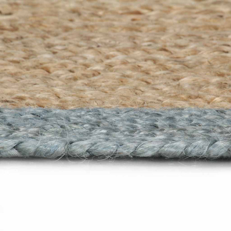 Vidaxl Teppich handgefertigt mit Olive -Green -Kante 240 cm Jute