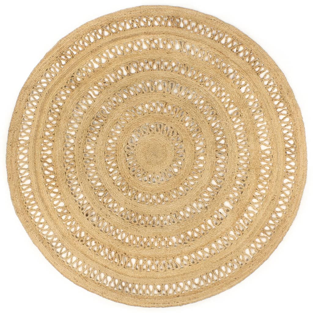 Vidaxl Teppich handgefertigt 180 cm geflochtener Jute