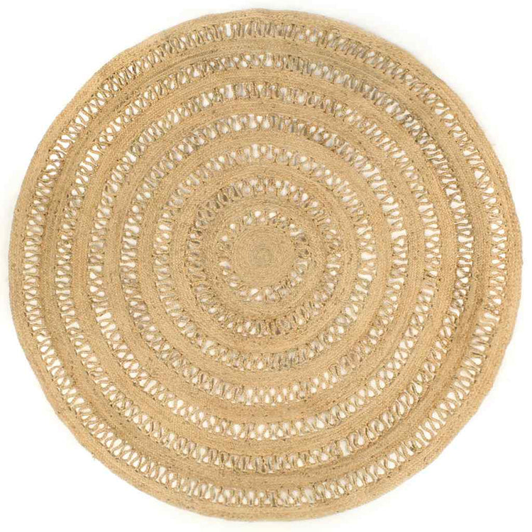 Vidaxl Teppich handgefertigt 210 cm geflochtener Jute