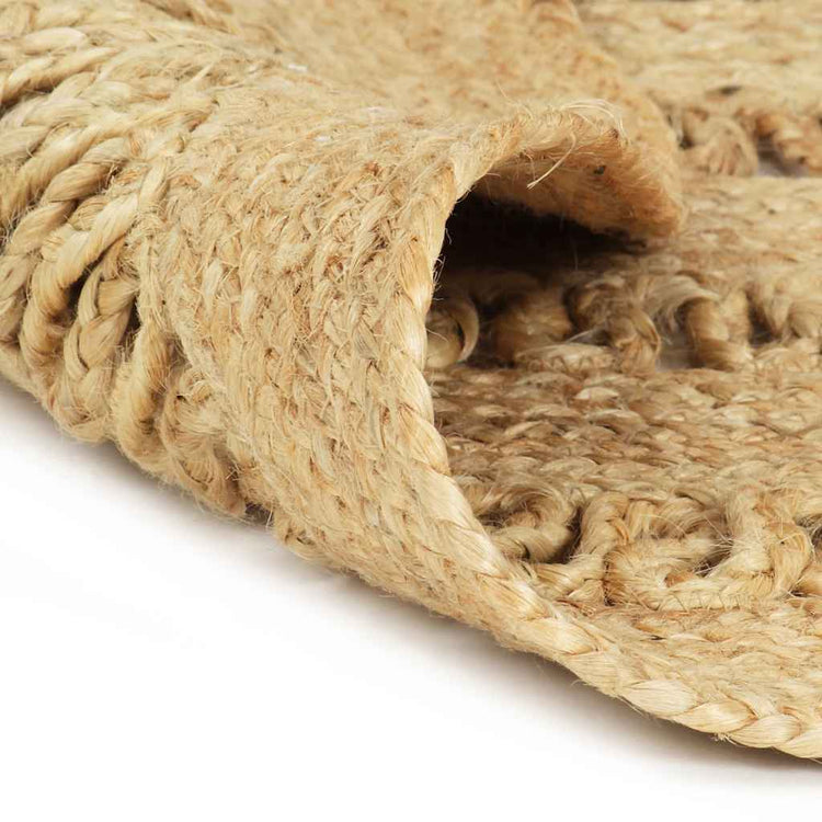 Vidaxl Teppich handgefertigt 210 cm geflochtener Jute