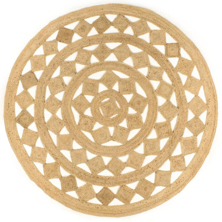 Vidaxl Teppich handgefertigt 210 cm geflochtener Jute