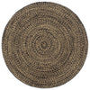 Vidaxl Teppich handgefertigt 210 cm Jute Schwarz und Braun