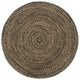 Vidaxl Teppich handgefertigt 210 cm Jute Schwarz und Braun