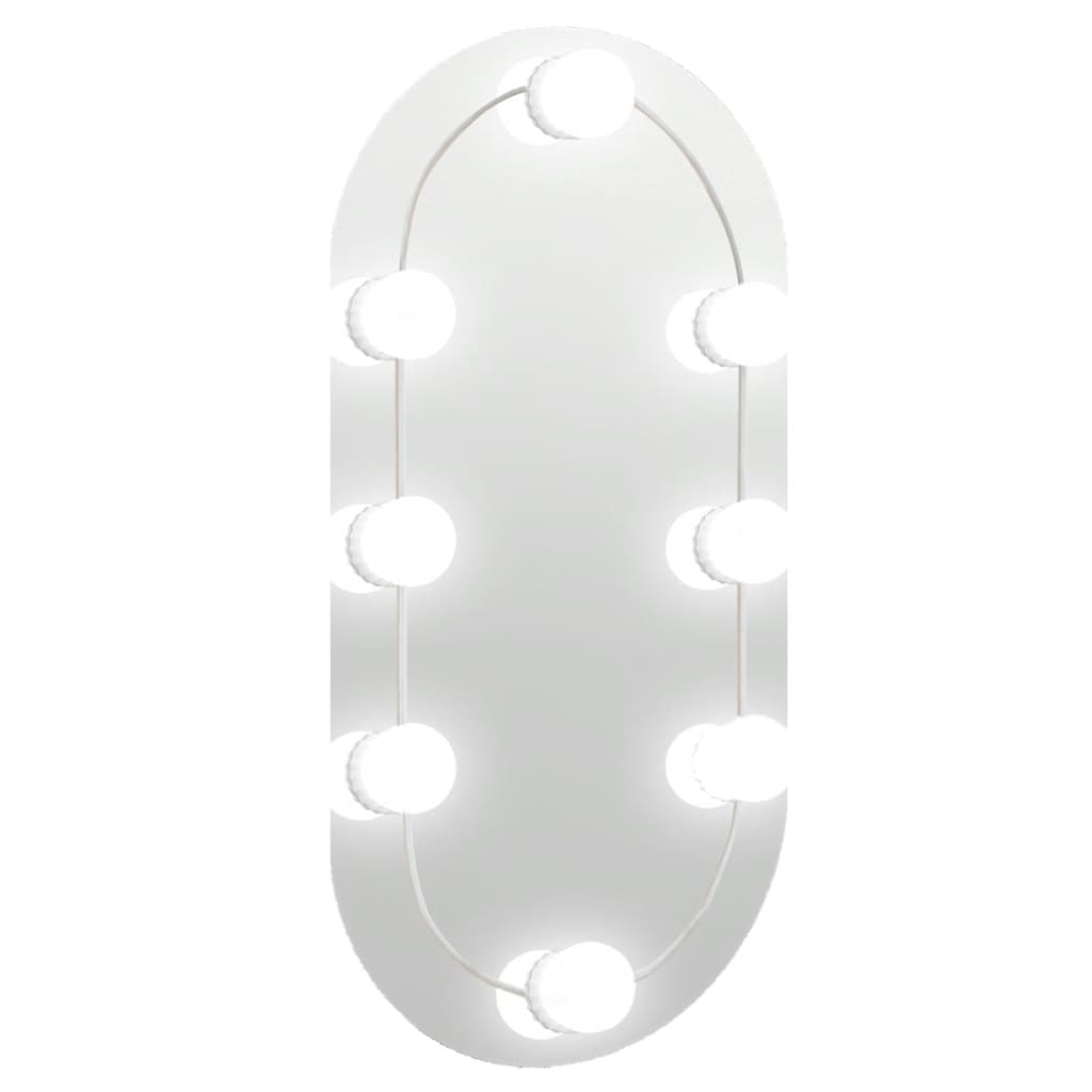 Vidaxl Spiegel mit LED -Beleuchtung 40x20 cm Glas Oval