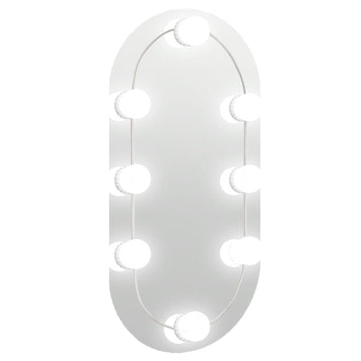 Vidaxl Spiegel mit LED -Beleuchtung 40x20 cm Glas Oval
