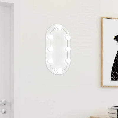 Vidaxl Spiegel mit LED -Beleuchtung 40x20 cm Glas Oval