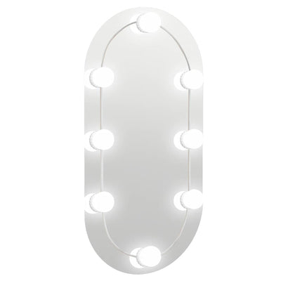 VIDAXL -Spiegel mit LED -Beleuchtung oval 60 x 30 cm Glas