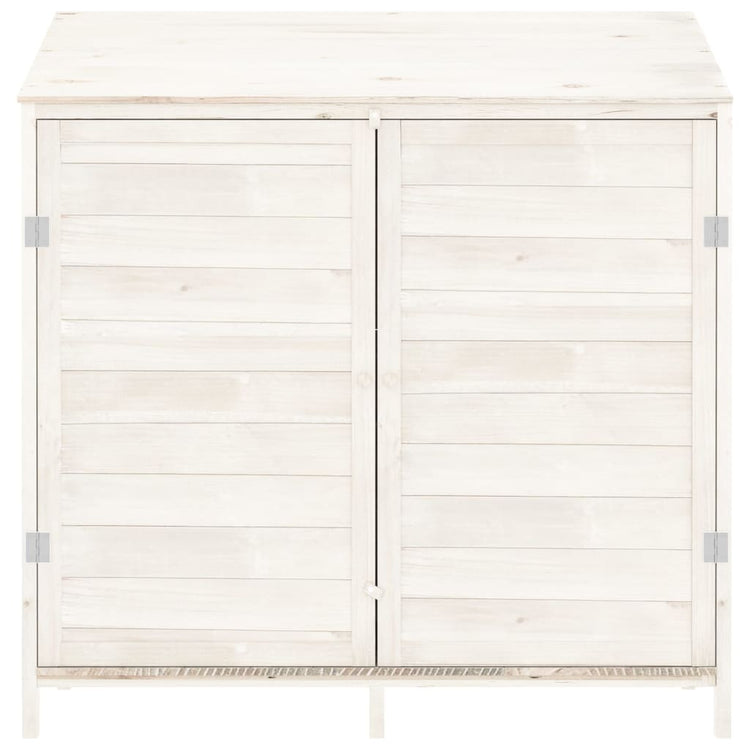 Vidaxl Garden Shed 102x52x112 cm Festkiefer weiß weiß