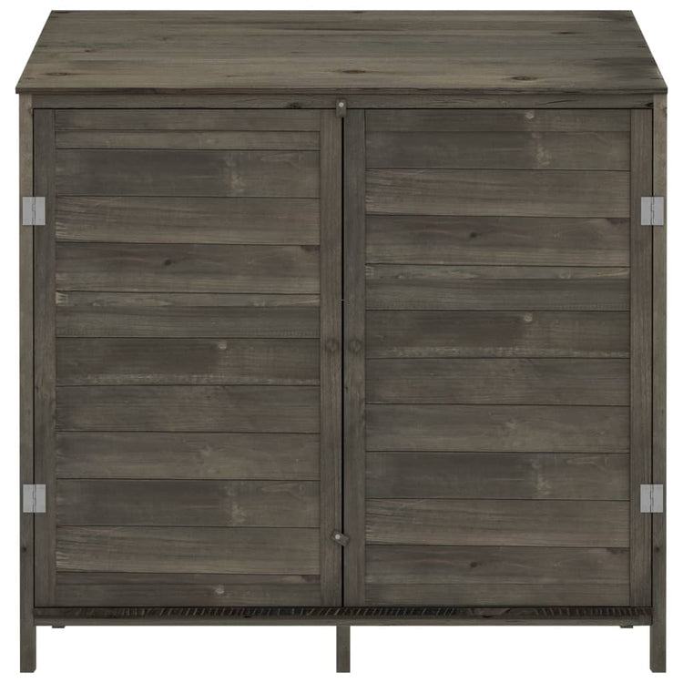 Vidaxl Garden Shed 102x52x112 cm Festkiefer -Holz -Anthrazit -gelöscht