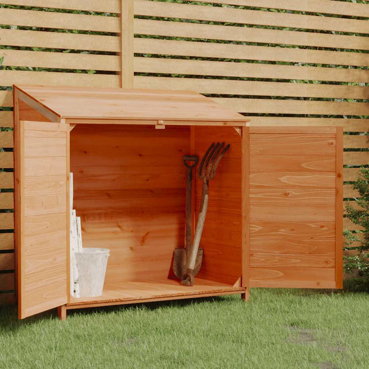 Vidaxl Garden Shed 102x52x112 cm Festkiefer Braun