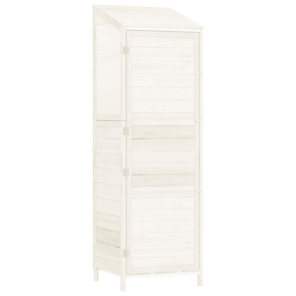 Vidaxl Garden Shed 55x52x174,5 cm Festkiefer weiß