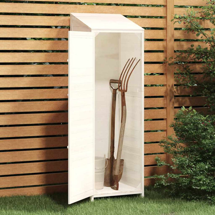 Vidaxl Garden Shed 55x52x174,5 cm Festkiefer weiß