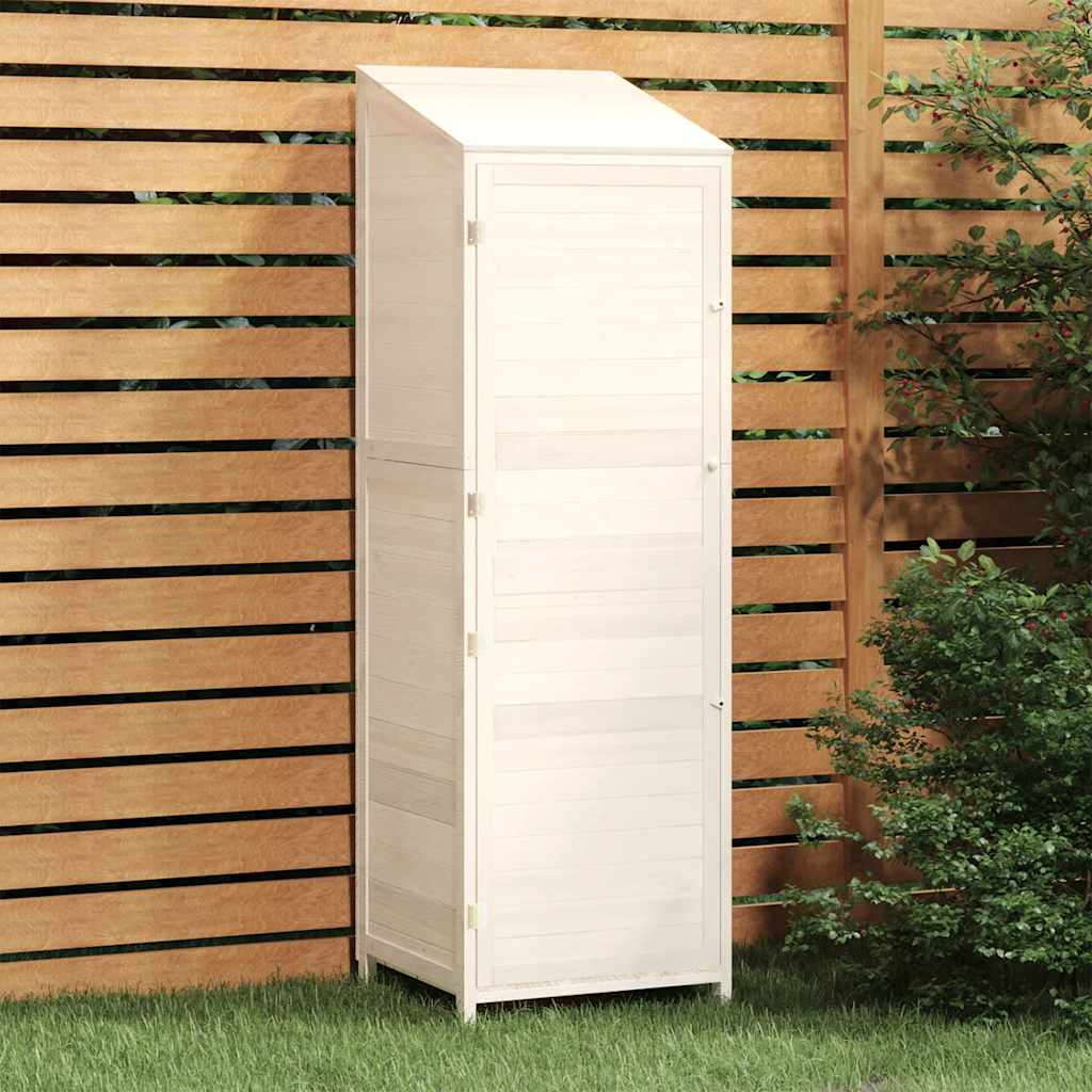 Vidaxl Garden Shed 55x52x174,5 cm Festkiefer weiß