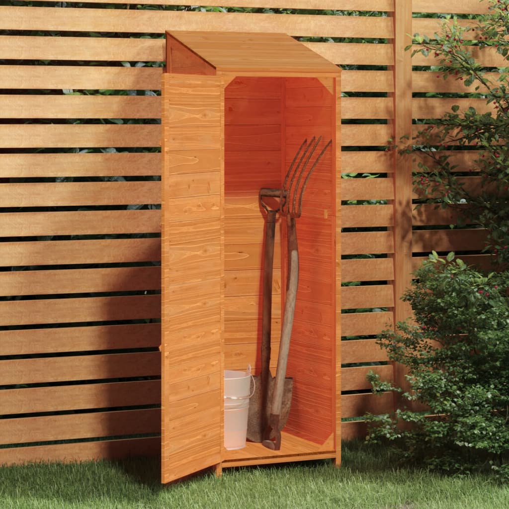 Vidaxl Garden Shed 55x52x174,5 cm Festkiefer Braun