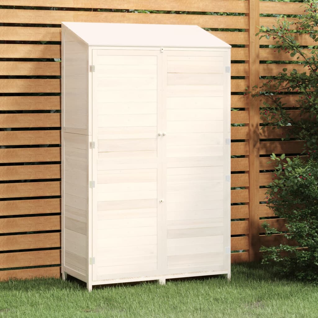 Vidaxl Garden Shed 102x52x174,5 cm Festkiefer weiß