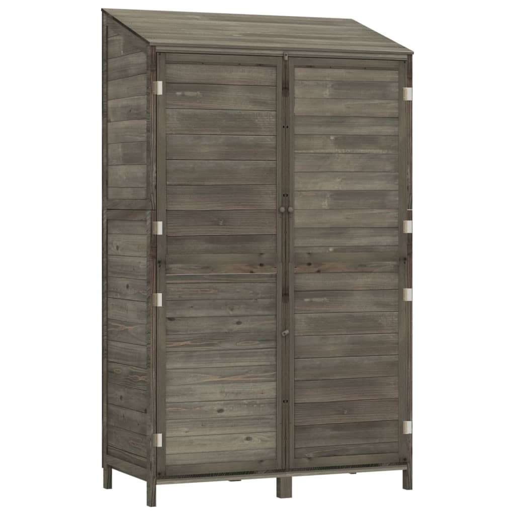Vidaxl Garden Shed 102x52x174,5 cm Festkiefer -Holz -Anthrazit -gelöscht