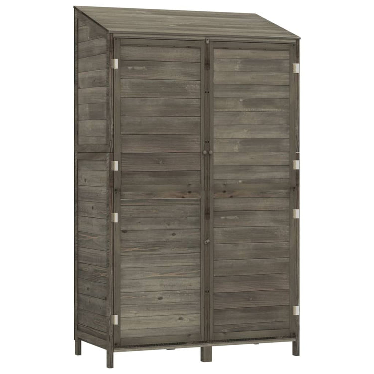 Vidaxl Garden Shed 102x52x174,5 cm Festkiefer -Holz -Anthrazit -gelöscht