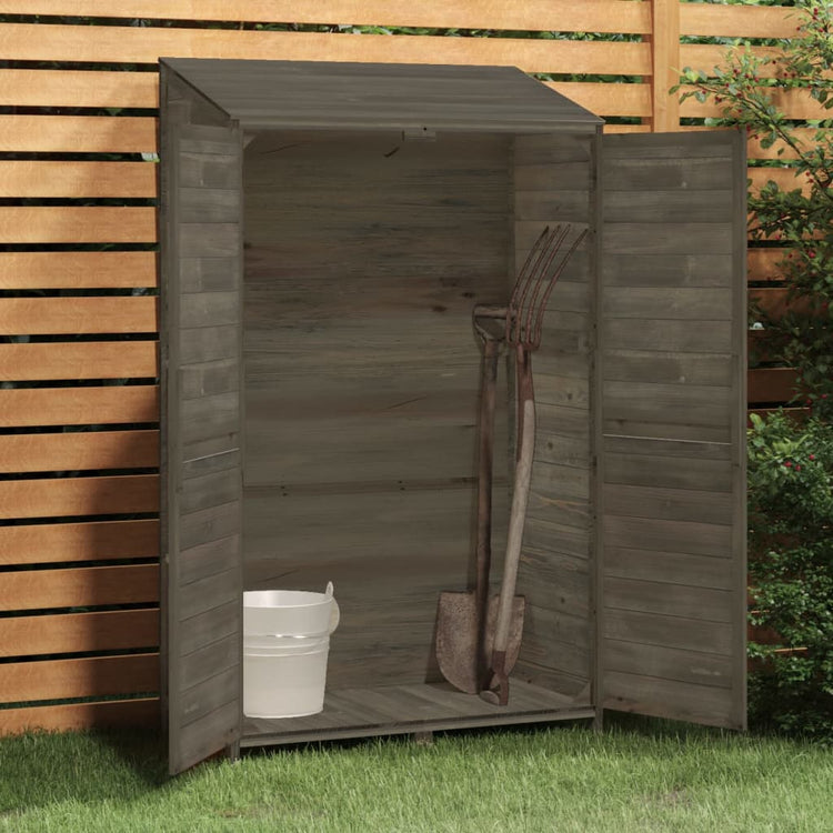 Vidaxl Garden Shed 102x52x174,5 cm Festkiefer -Holz -Anthrazit -gelöscht