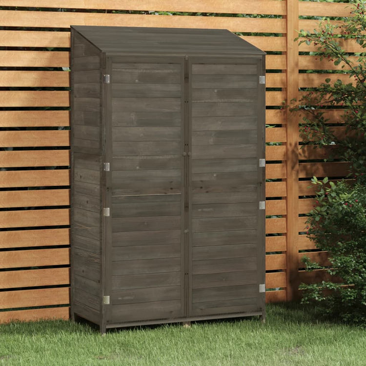 Vidaxl Garden Shed 102x52x174,5 cm Festkiefer -Holz -Anthrazit -gelöscht