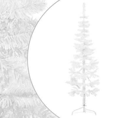 Vidaxl Kunstkerstboom Hälfte mit Standardschmal 120 cm Weiß