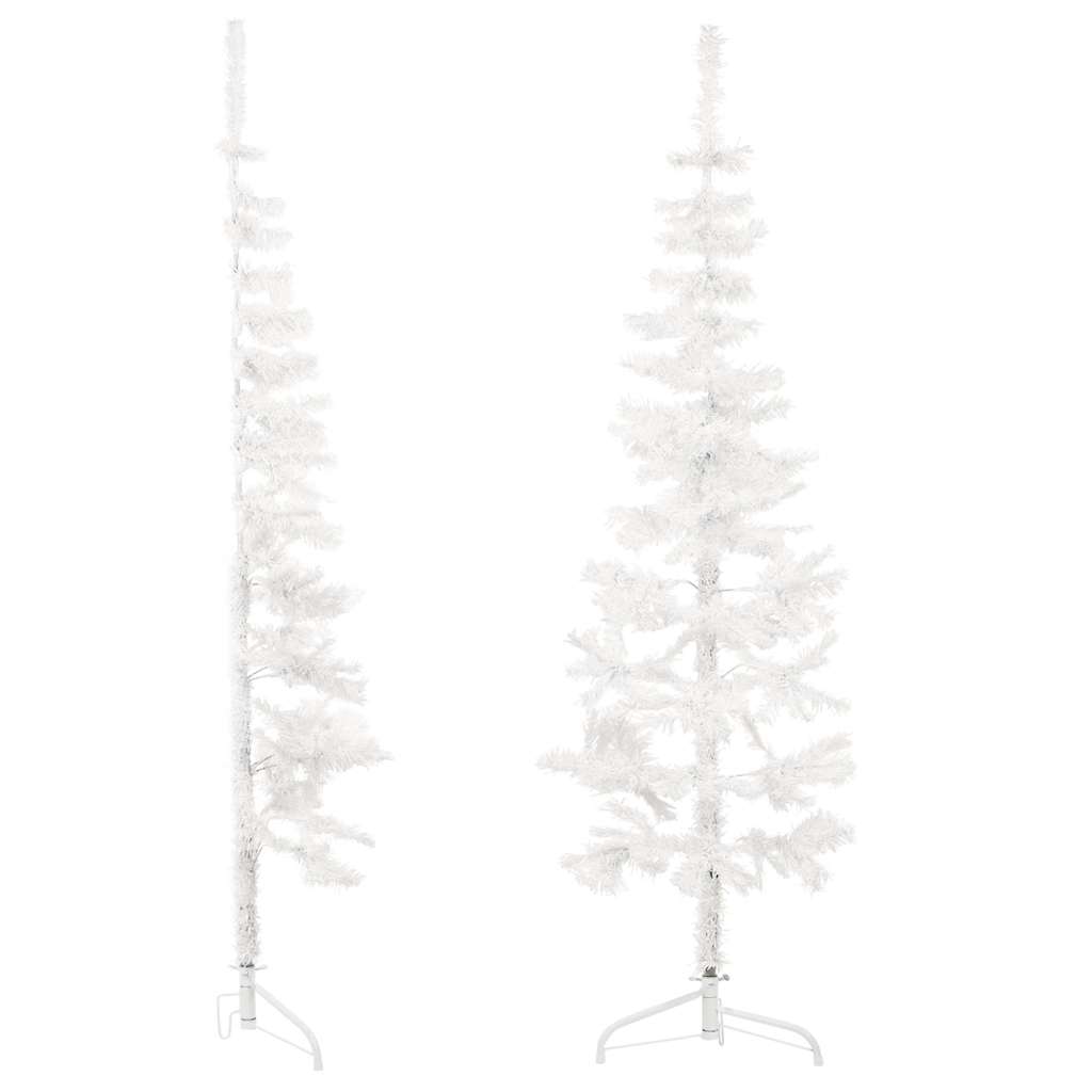 Vidaxl Kunstkerstboom Hälfte mit Standardschmal 120 cm Weiß