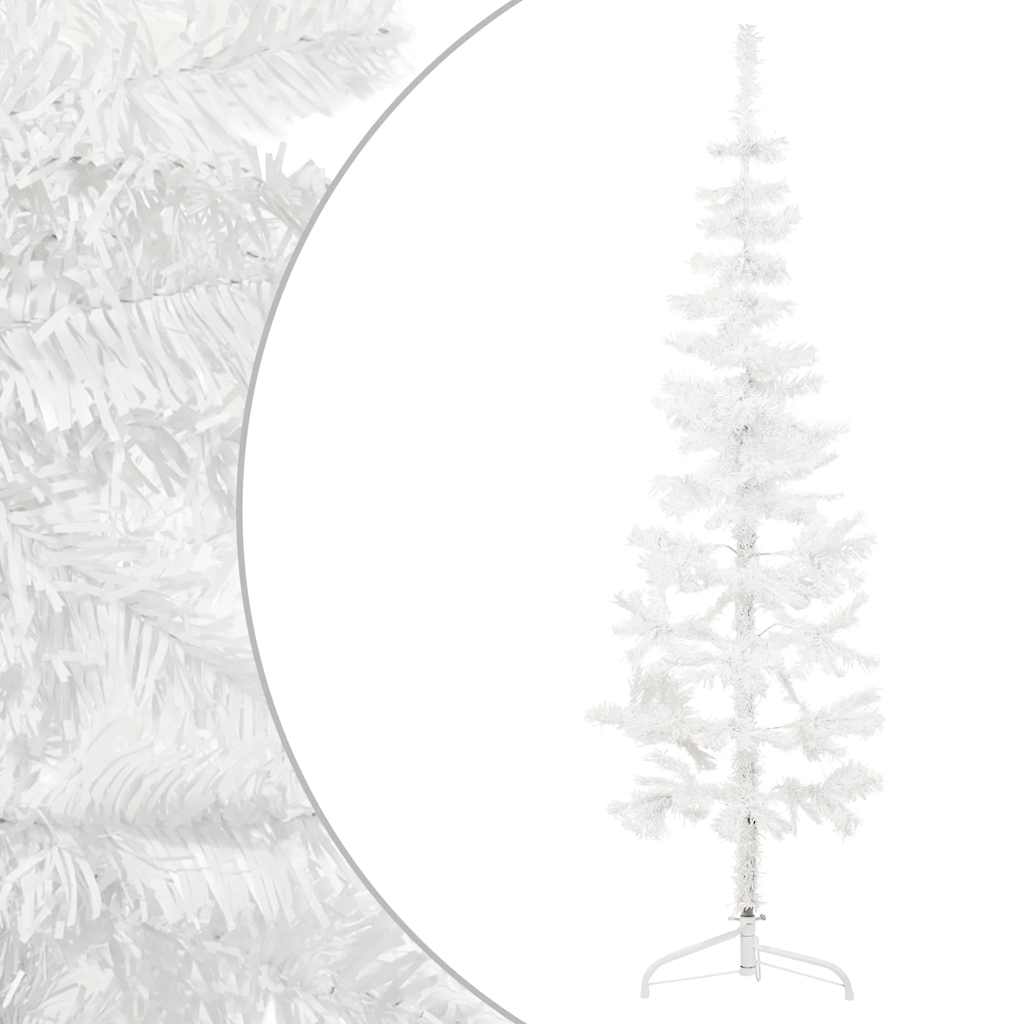 Vidaxl Kunstkerstboom halbe mit Standard schmal 150 cm Weiß