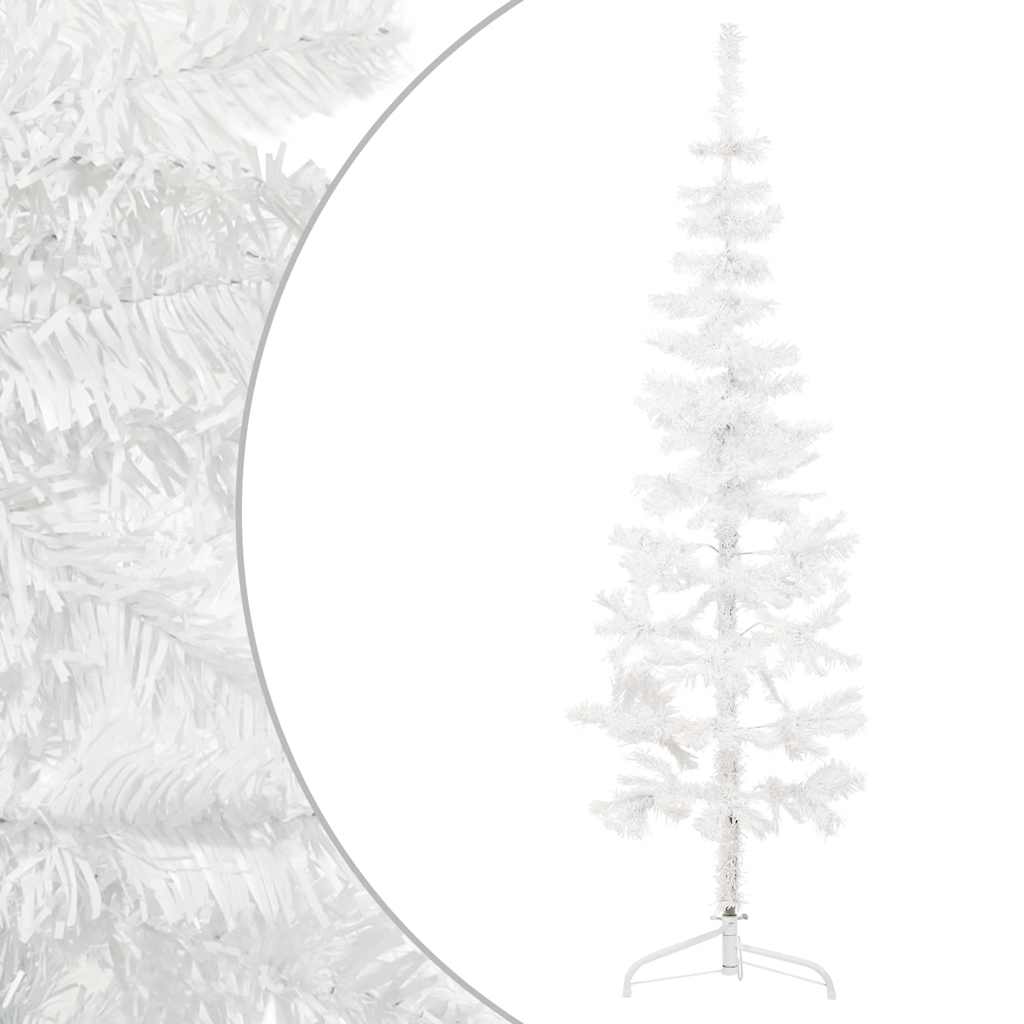 Vidaxl Kunstkerstboom halbe mit Standard schmal 180 cm Weiß