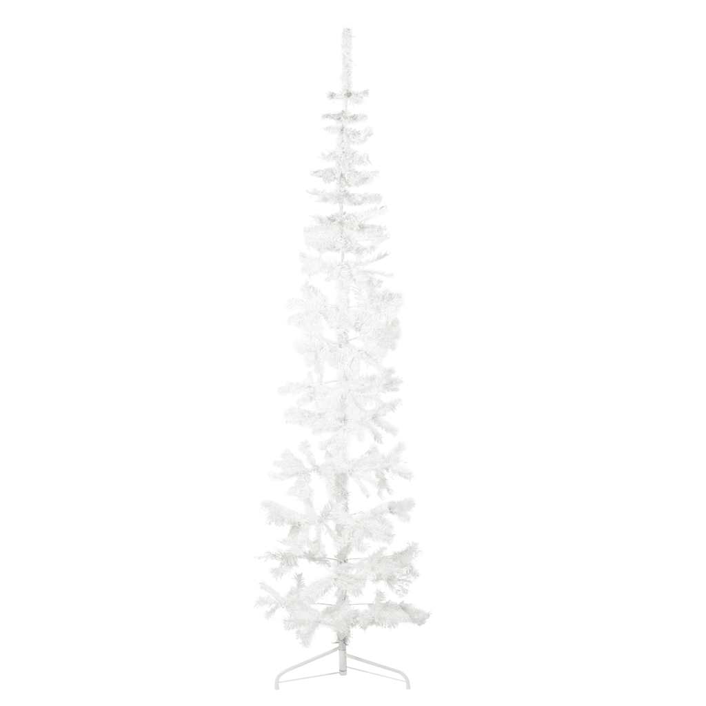 Vidaxl Kunstkerstboom Hälfte mit Standardschmaler 210 cm Weiß