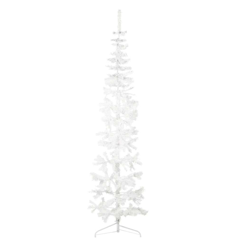 Vidaxl Kunstkerstboom Hälfte mit Standardschmale 240 cm Weiß