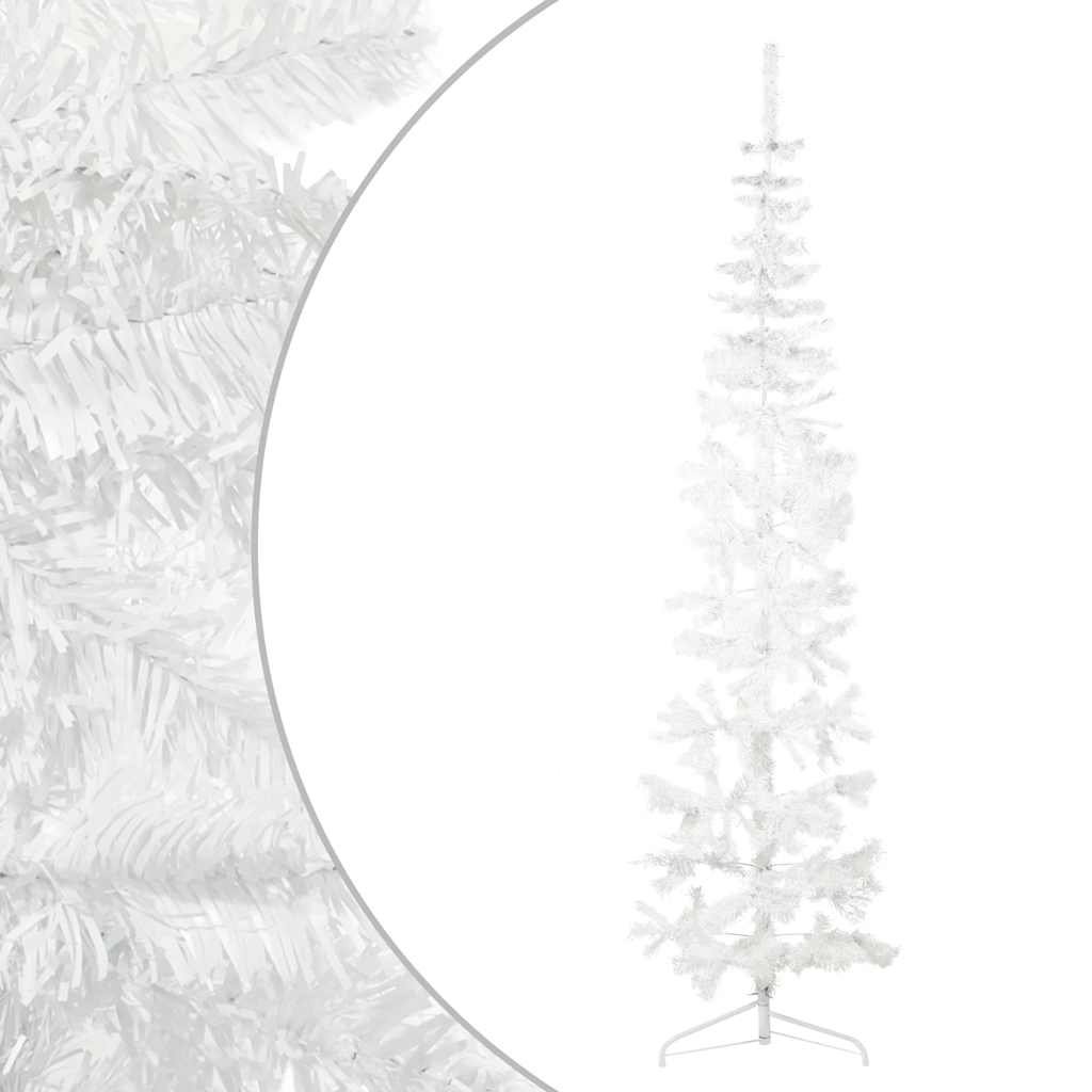 Vidaxl Kunstkerstboom Hälfte mit Standardschmale 240 cm Weiß