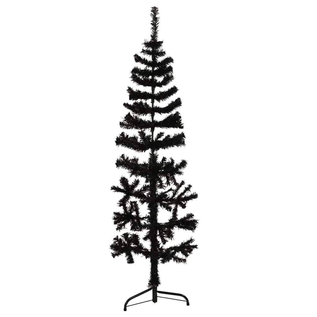 Vidaxl Kunstkerstboom Hälfte mit Standardschmaler 120 cm Schwarz