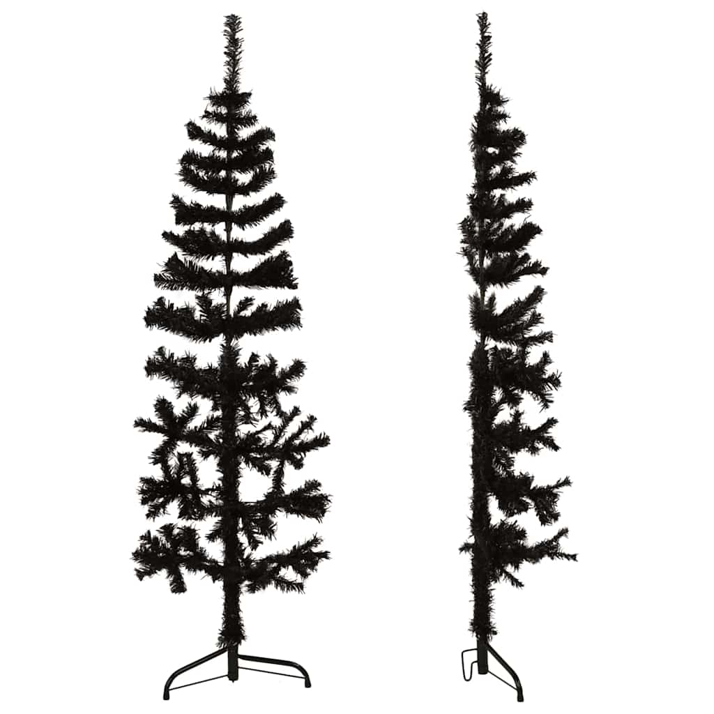 Vidaxl Kunstkerstboom Hälfte mit Standardschmaler 120 cm Schwarz