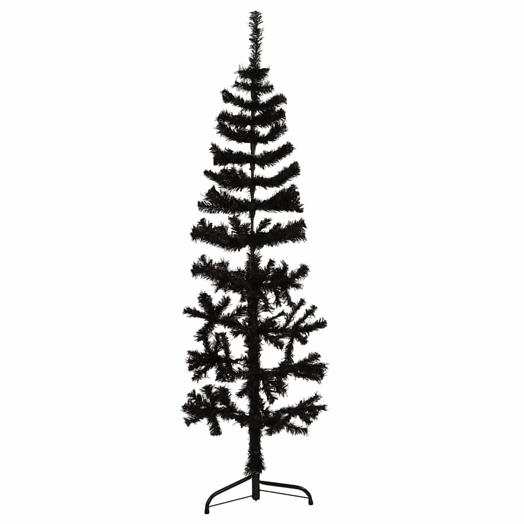 Vidaxl Kunstkerstboom Hälfte mit Standard schmal 150 cm Schwarz