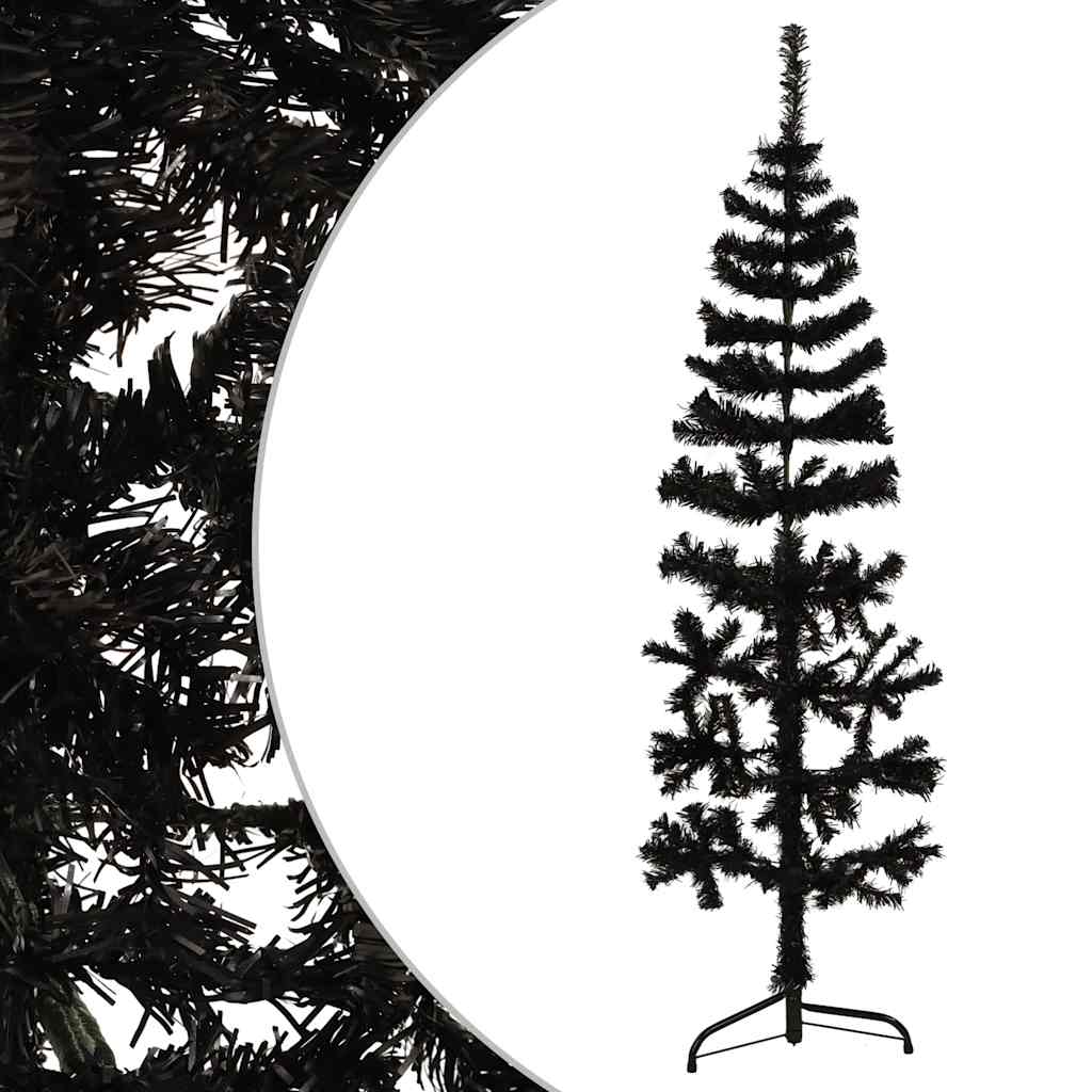 Vidaxl Kunstkerstboom Hälfte mit Standard schmal 150 cm Schwarz