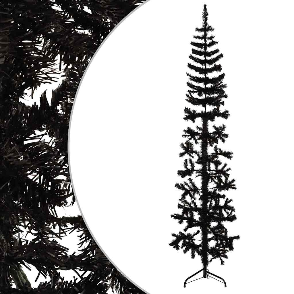 Vidaxl Kunstkerstboom Hälfte mit Standardschmale 240 cm Schwarz