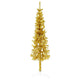 Vidaxl kunstkerstboom halb mit Standard schmal 120 cm Gold gefärbt