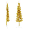 Vidaxl kunstkerstboom halb mit Standard schmal 120 cm Gold gefärbt