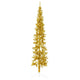 Vidaxl Kunstkerstboom Hälfte mit Standardschmaler 180 cm Gold gefärbt