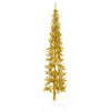 Vidaxl kunstkerstboom halb mit Standard schmal 240 cm Gold gefärbt