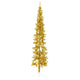 Vidaxl kunstkerstboom halb mit Standard schmal 240 cm Gold gefärbt