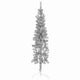 Vidaxl Kunstkerstboom Hälfte mit Standard schmal 150 cm Silberfarbe
