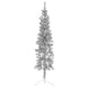 Vidaxl Kunstkerstboom Hälfte mit Standardschmaler 180 cm silberfarben