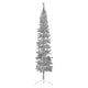 Vidaxl kunstkerstboom halb mit Standard schmal 240 cm silberfarben