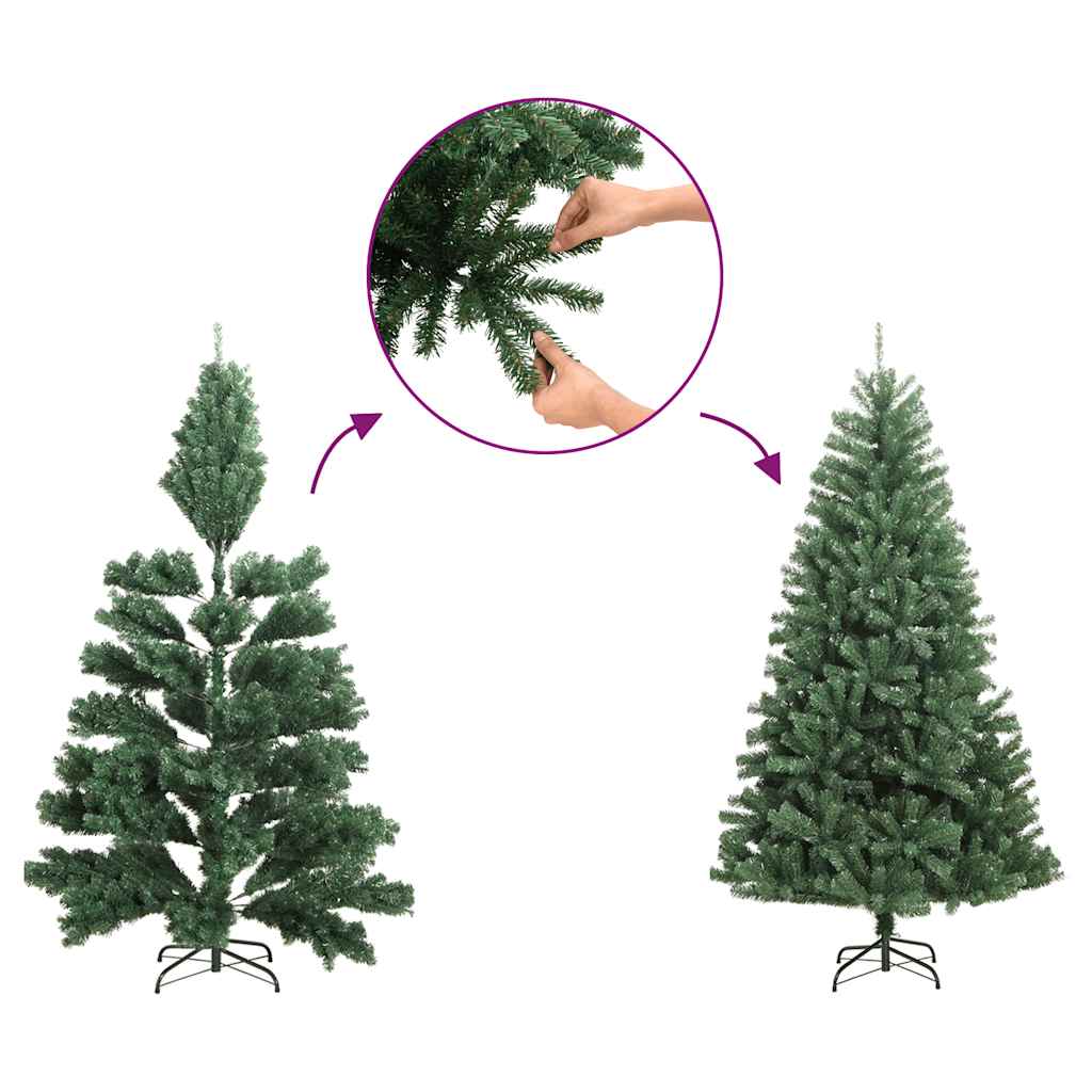 Vidaxl Kunstkerstboom halb mit Standardschmal 120 cm Grün