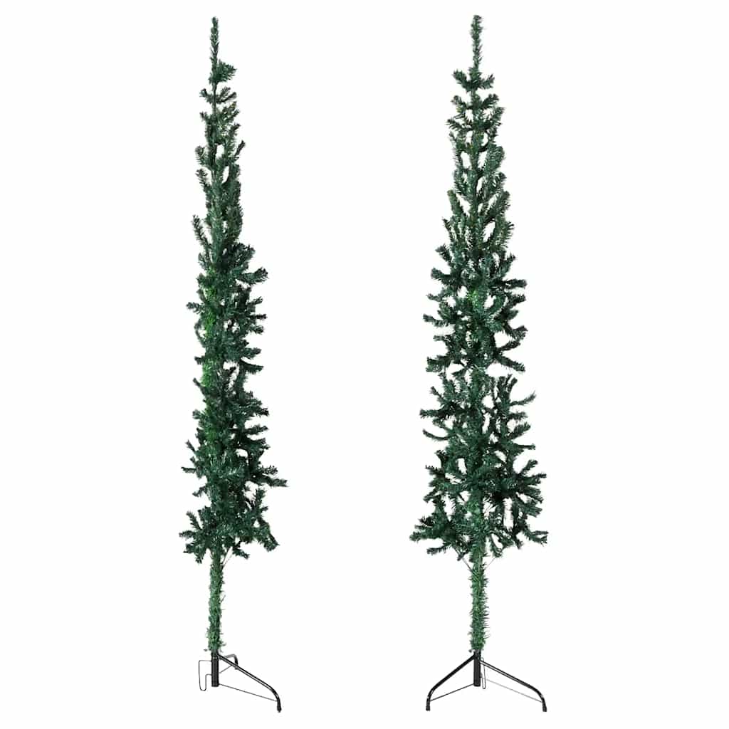 Vidaxl Kunstkerstboom halb mit Standardschmal 180 cm Grün